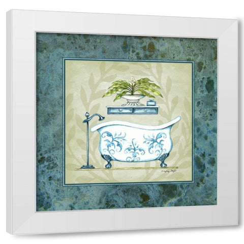 Bath Splash I White Modern Wood Framed Art Print by Wright, Sydney