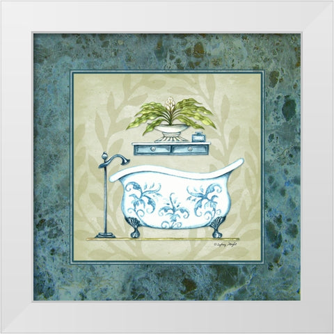 Bath Splash I White Modern Wood Framed Art Print by Wright, Sydney