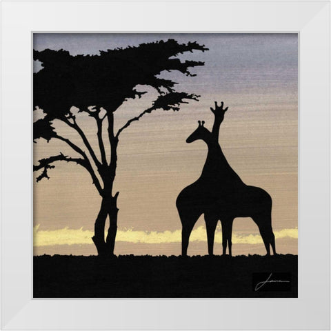 Savanna IV White Modern Wood Framed Art Print by Burghardt, James