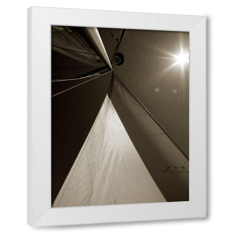 Sail Geometry I White Modern Wood Framed Art Print by Bay, Noah