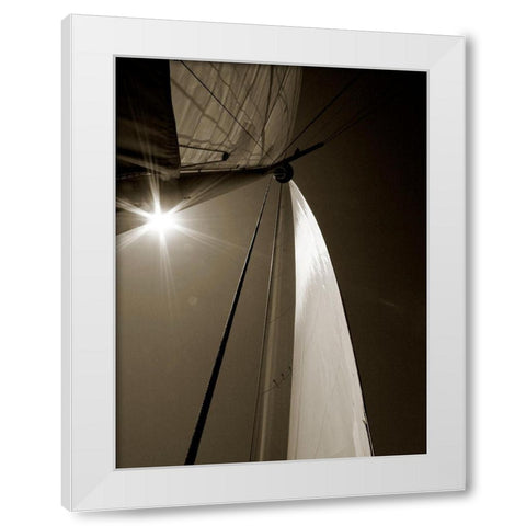 Sail Geometry II White Modern Wood Framed Art Print by Bay, Noah