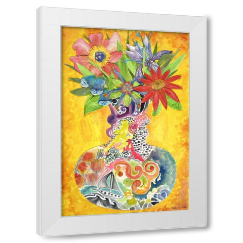 Patricia White Modern Wood Framed Art Print by Smith, Kaeli