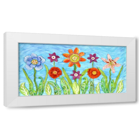 Flower Play I White Modern Wood Framed Art Print by Smith, Kaeli
