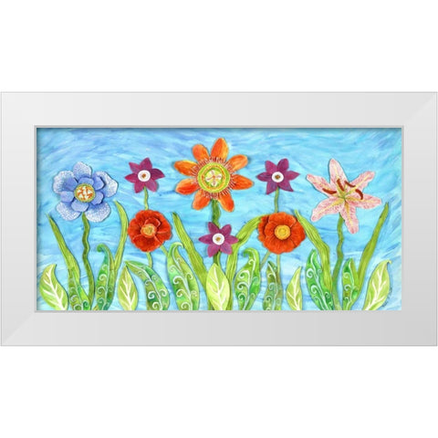 Flower Play I White Modern Wood Framed Art Print by Smith, Kaeli