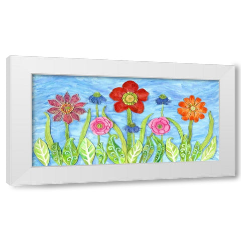 Flower Play II White Modern Wood Framed Art Print by Smith, Kaeli