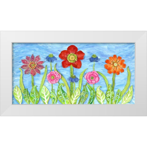 Flower Play II White Modern Wood Framed Art Print by Smith, Kaeli