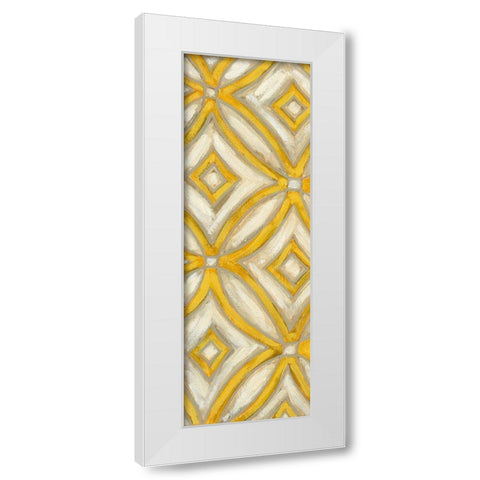 2-Up Earthen Patterns II White Modern Wood Framed Art Print by Deans, Karen