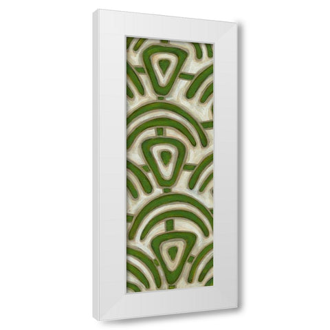 2-Up Earthen Patterns III White Modern Wood Framed Art Print by Deans, Karen
