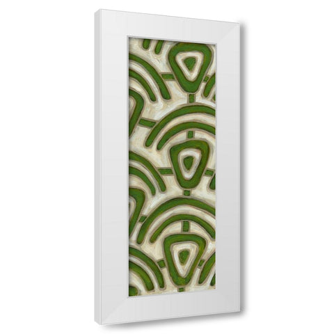 2-Up Earthen Patterns IV White Modern Wood Framed Art Print by Deans, Karen