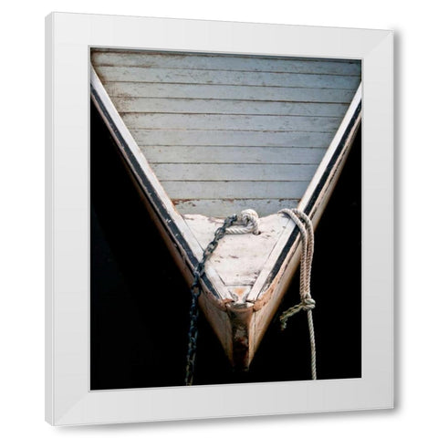 Wooden Rowboats II White Modern Wood Framed Art Print by Perry, Rachel