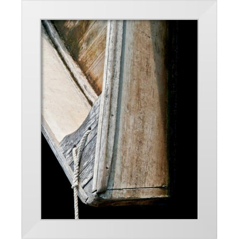 Wooden Rowboats IV White Modern Wood Framed Art Print by Perry, Rachel