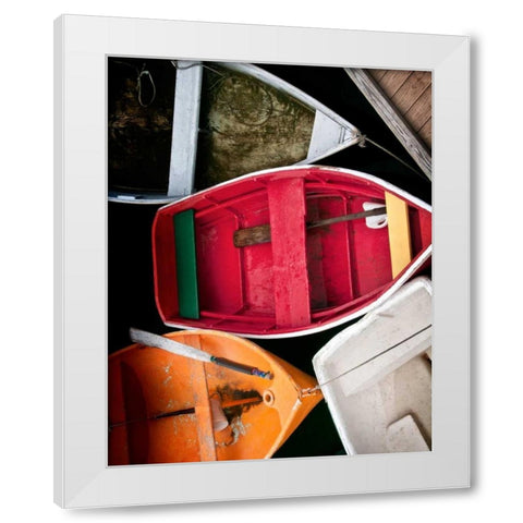 Wooden Rowboats XI White Modern Wood Framed Art Print by Perry, Rachel