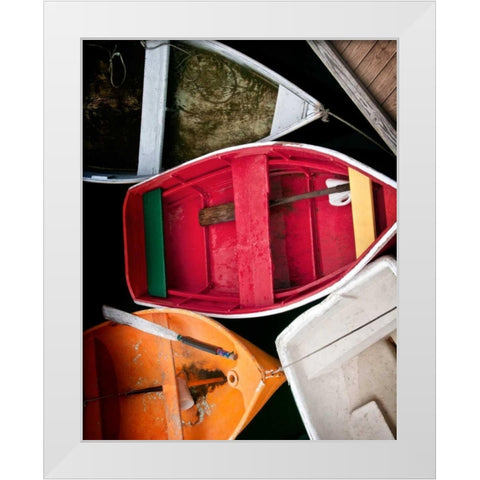 Wooden Rowboats XI White Modern Wood Framed Art Print by Perry, Rachel