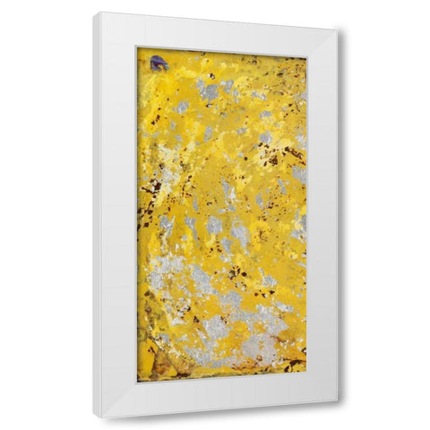 Silvery Yellow I White Modern Wood Framed Art Print by Avondet, Natalie