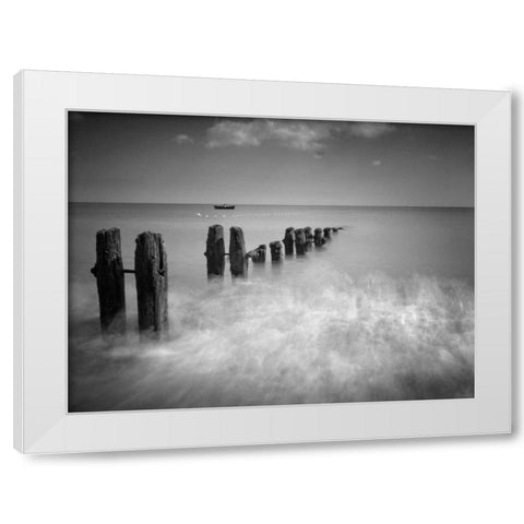 Fast and Slow White Modern Wood Framed Art Print by Henson, Martin