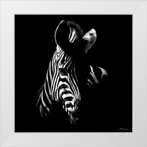 Wildlife Scratchboards V White Modern Wood Framed Art Print by Chapman, Julie T.