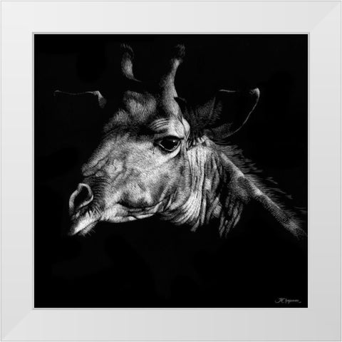 Wildlife Scratchboards VI White Modern Wood Framed Art Print by Chapman, Julie T.