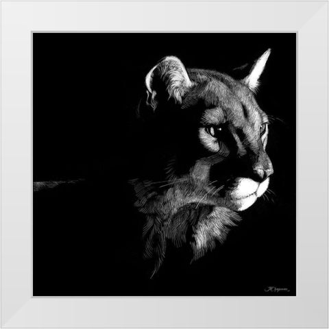 Wildlife Scratchboards VII White Modern Wood Framed Art Print by Chapman, Julie T.