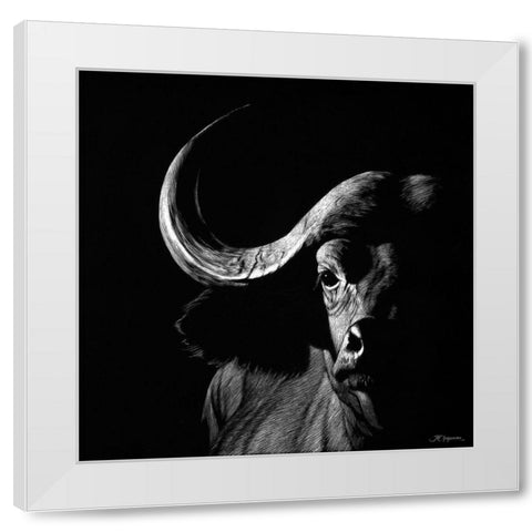 Wildlife Scratchboards VIII White Modern Wood Framed Art Print by Chapman, Julie T.