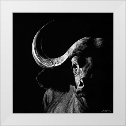 Wildlife Scratchboards VIII White Modern Wood Framed Art Print by Chapman, Julie T.