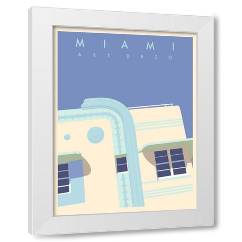 Art Deco-Miami White Modern Wood Framed Art Print by Weiss, Richard
