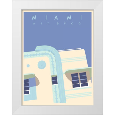 Art Deco-Miami White Modern Wood Framed Art Print by Weiss, Richard