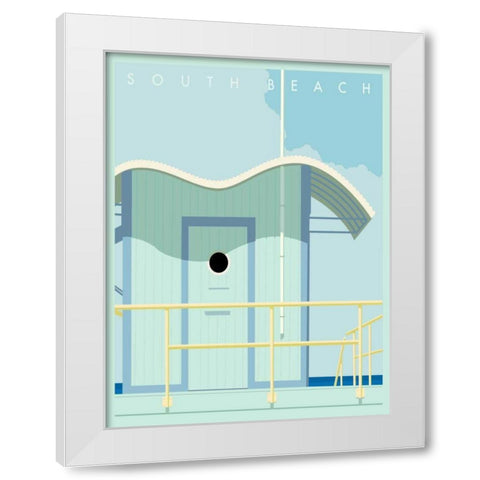 Art Deco-South Beach White Modern Wood Framed Art Print by Weiss, Richard