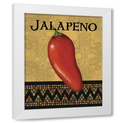 Chili Peppers I White Modern Wood Framed Art Print by Max, Louise