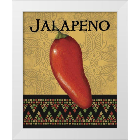 Chili Peppers I White Modern Wood Framed Art Print by Max, Louise