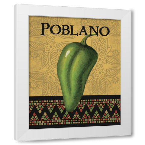 Chili Peppers II White Modern Wood Framed Art Print by Max, Louise