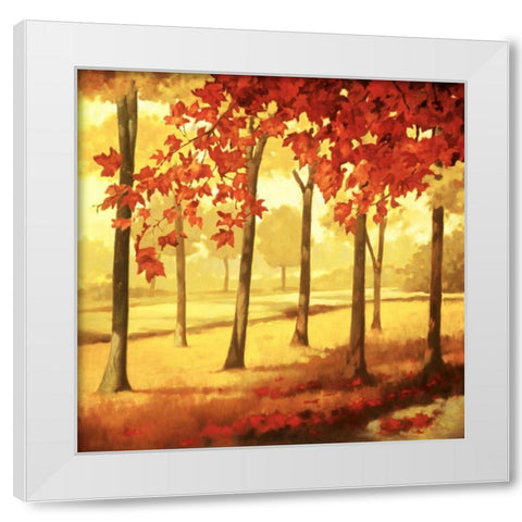 Golden October I White Modern Wood Framed Art Print by Reynolds, Graham