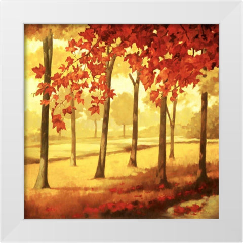 Golden October I White Modern Wood Framed Art Print by Reynolds, Graham