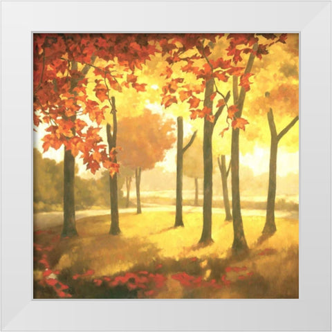 Golden October II White Modern Wood Framed Art Print by Reynolds, Graham