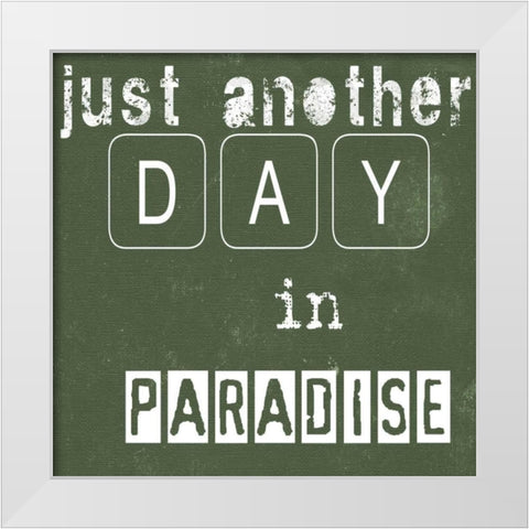 Paradise White Modern Wood Framed Art Print by James, Andrea