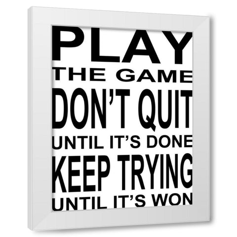 Play the Game II White Modern Wood Framed Art Print by James, Andrea