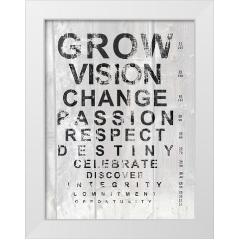 Eye Chart II White Modern Wood Framed Art Print by James, Andrea