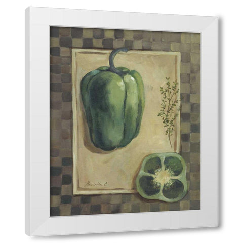 Veggies and Herbs I White Modern Wood Framed Art Print by Cohen, Marietta