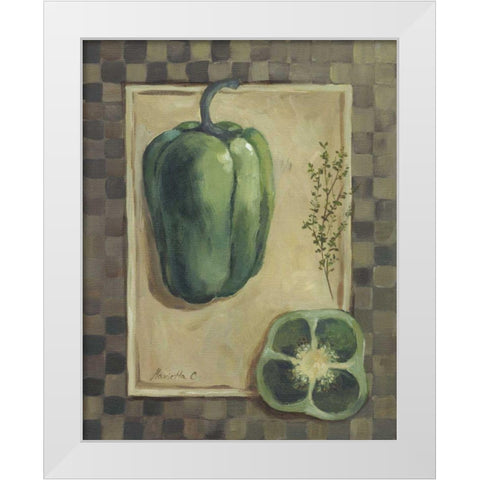 Veggies and Herbs I White Modern Wood Framed Art Print by Cohen, Marietta