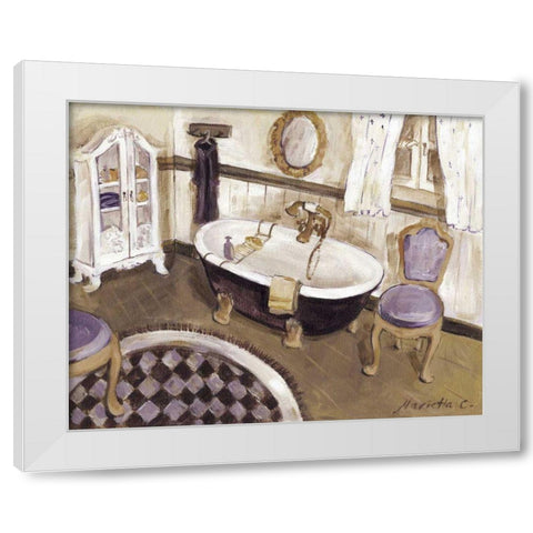 Lavender Retreat I White Modern Wood Framed Art Print by Cohen, Marietta