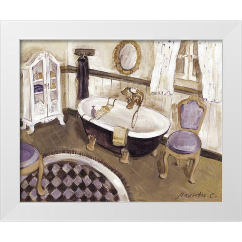 Lavender Retreat I White Modern Wood Framed Art Print by Cohen, Marietta