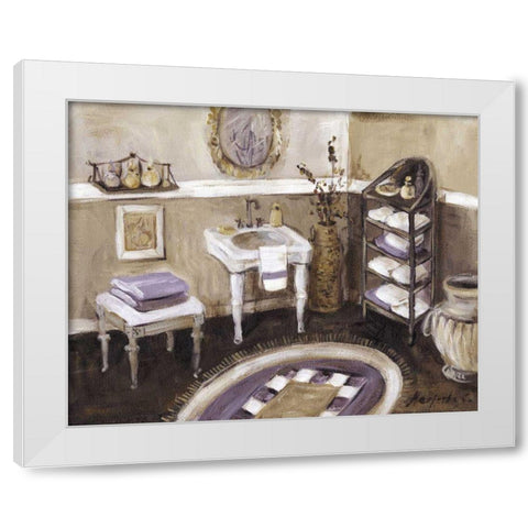 Lavender Retreat II White Modern Wood Framed Art Print by Cohen, Marietta