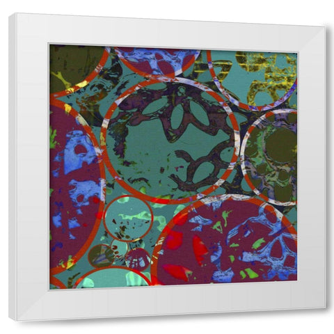 B-Jeweled Deco II White Modern Wood Framed Art Print by Mountain, Ricki