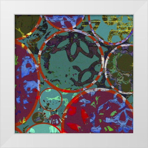 B-Jeweled Deco II White Modern Wood Framed Art Print by Mountain, Ricki