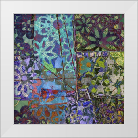 B-Jeweled Deco III White Modern Wood Framed Art Print by Mountain, Ricki