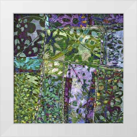 B-Jeweled Deco IV White Modern Wood Framed Art Print by Mountain, Ricki