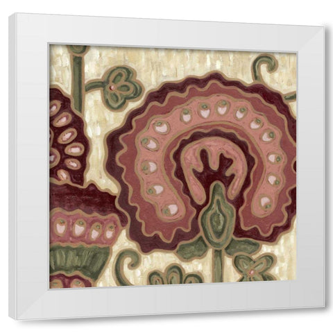 Romantic Chintz III White Modern Wood Framed Art Print by Deans, Karen