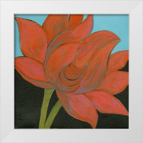 Bliss Lotus I  White Modern Wood Framed Art Print by Fuchs, Jodi