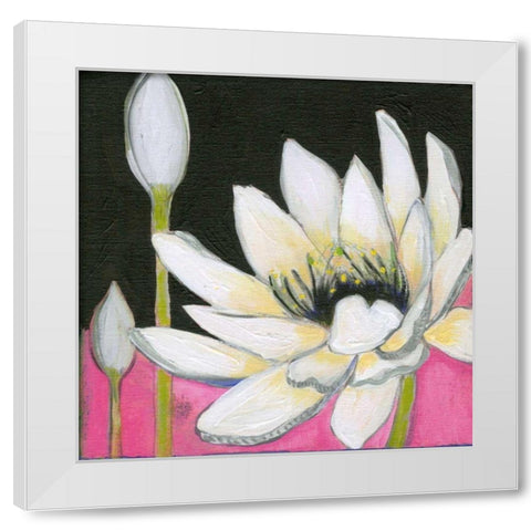 Bliss Lotus III White Modern Wood Framed Art Print by Fuchs, Jodi