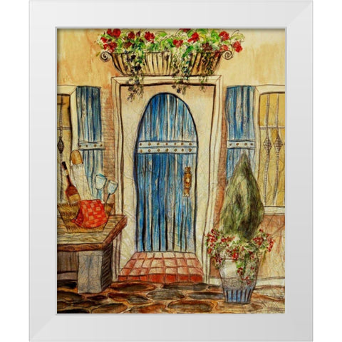 Greek CafT I White Modern Wood Framed Art Print by Harrington, Danielle
