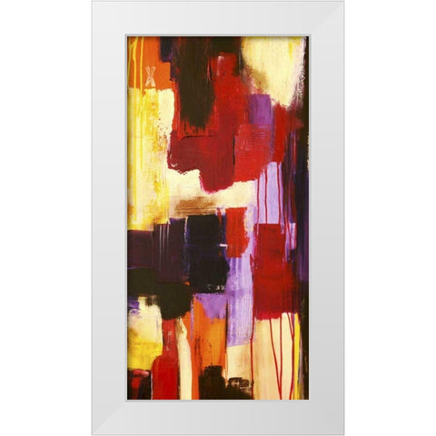 Raspberry Beret I White Modern Wood Framed Art Print by Ashley, Erin